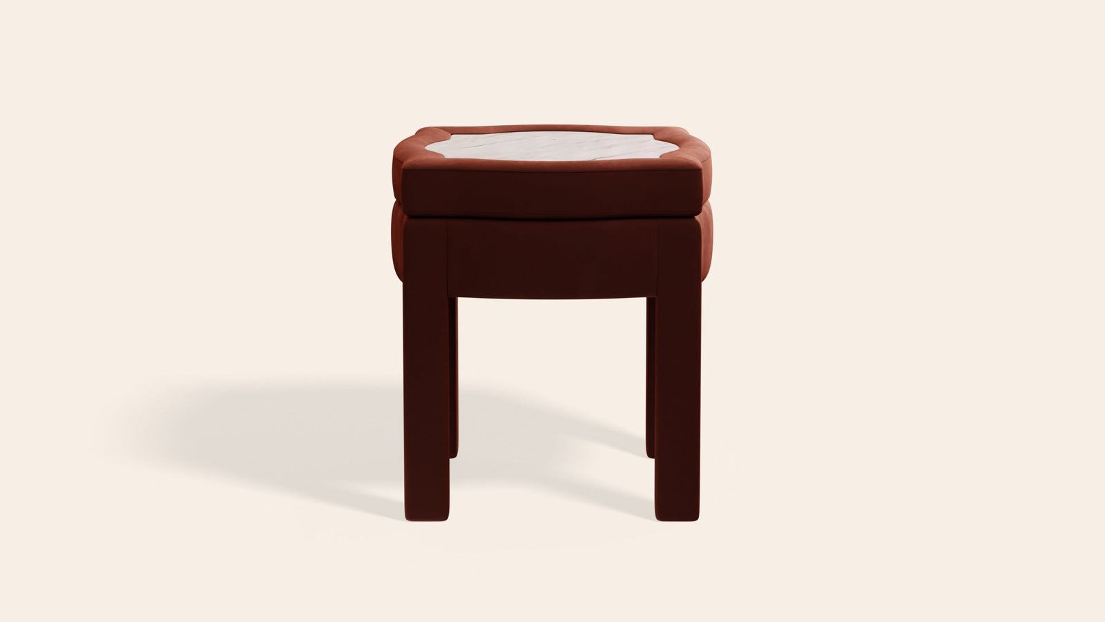 Piero Footstool, Cinnamon Velvet