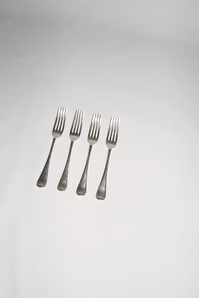 4 Antique Silver Plate Forks