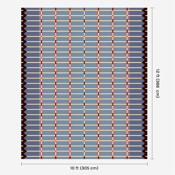 Corbie Flatweave Rug - Pigeon Blue