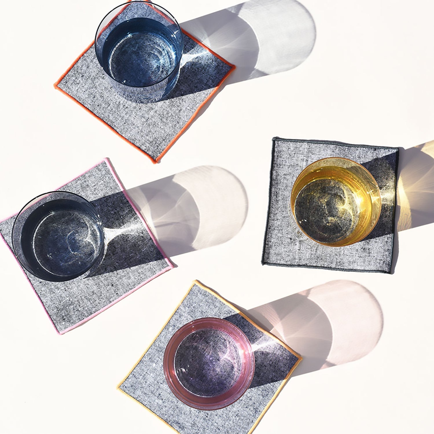 Rainbow Chambray Cocktail Napkins | Set of 4