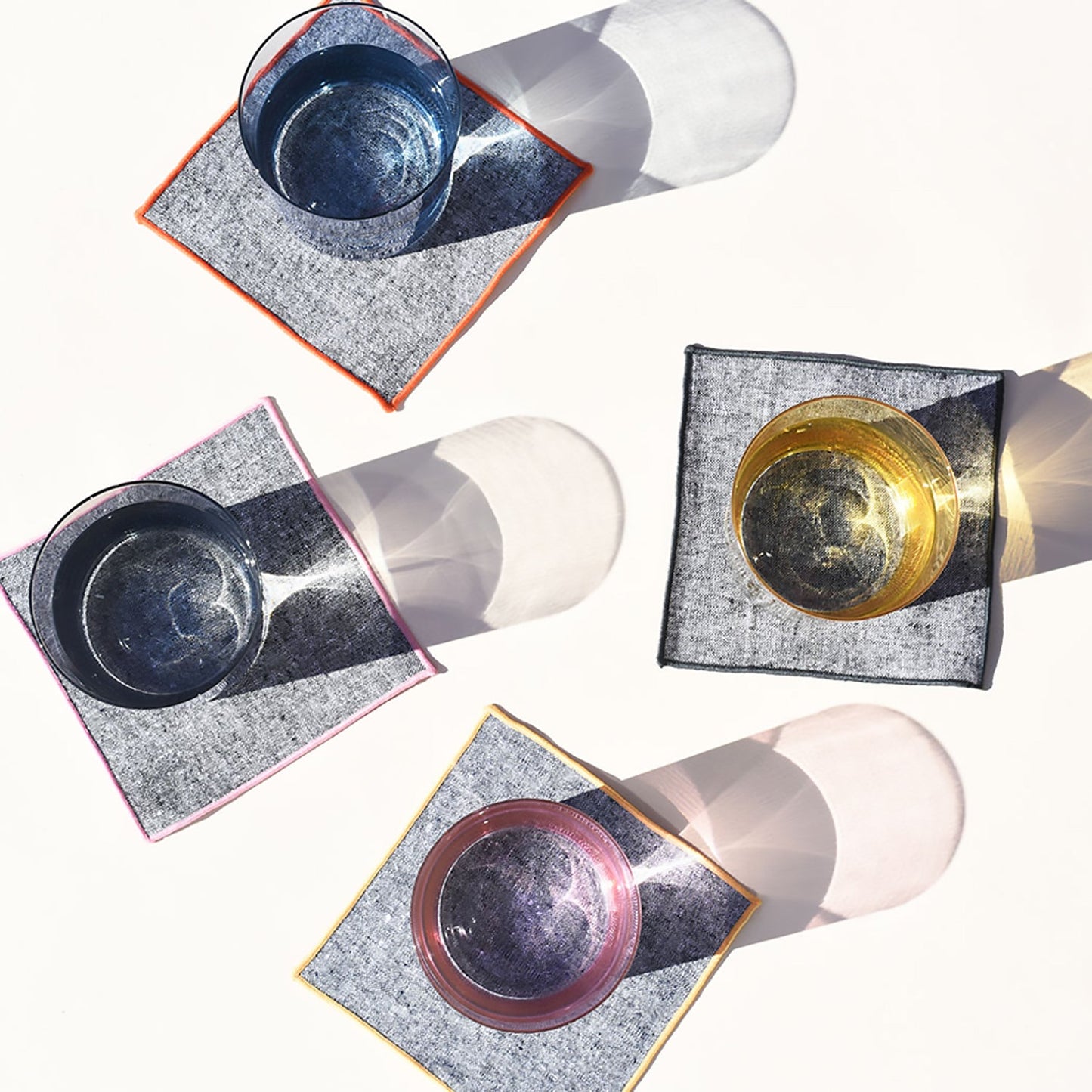 Rainbow Chambray Cocktail Napkins | Set of 4