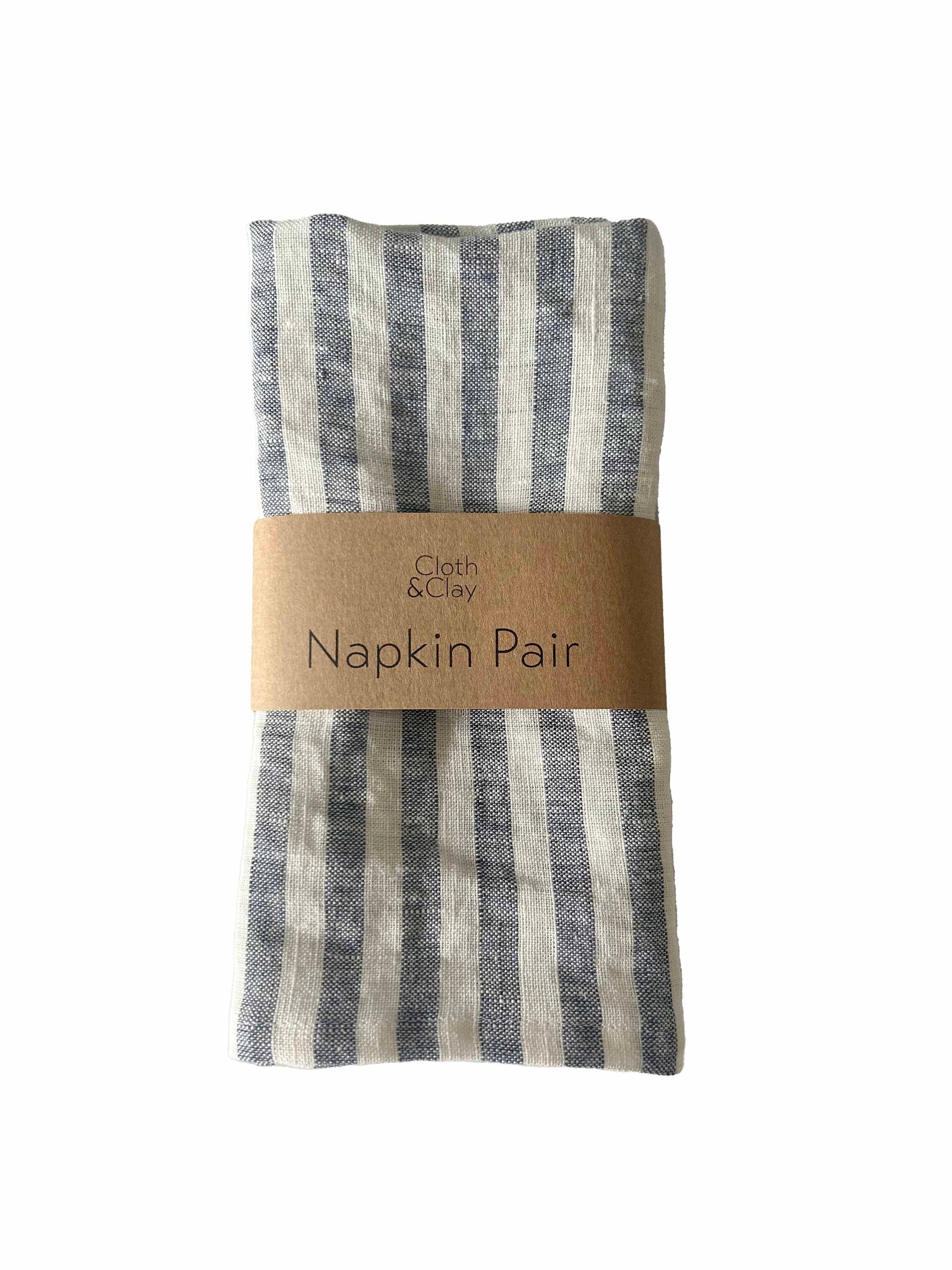 Linen Stripe Napkin Pairs