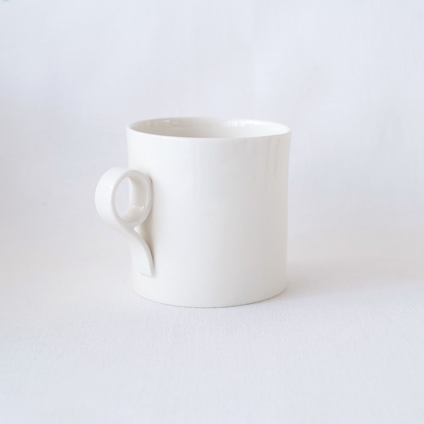 Large Mug in White - Loop Handle