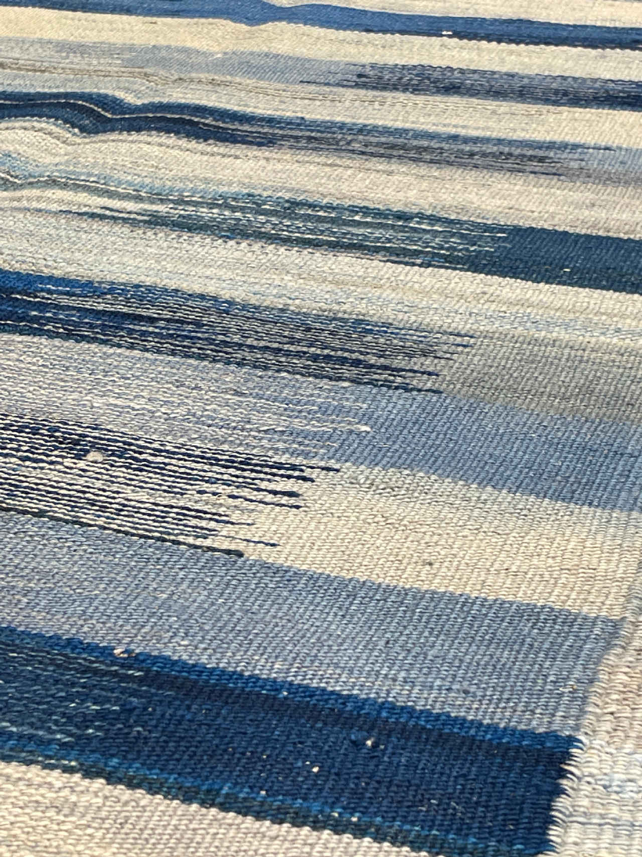 Blue Waves Kilim Rug