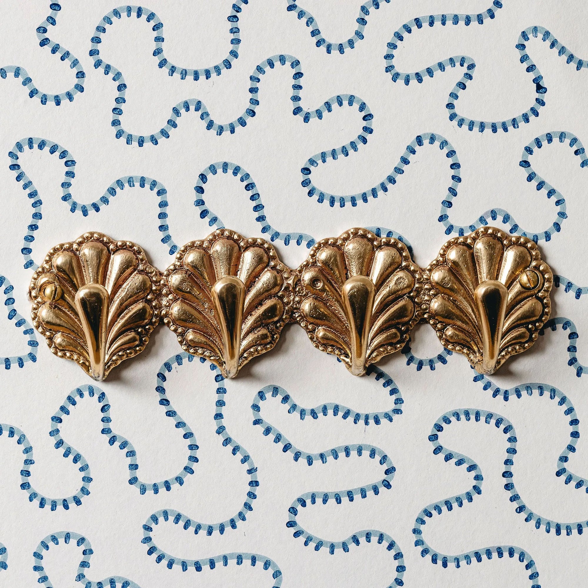 Shell Brass Coat Rack