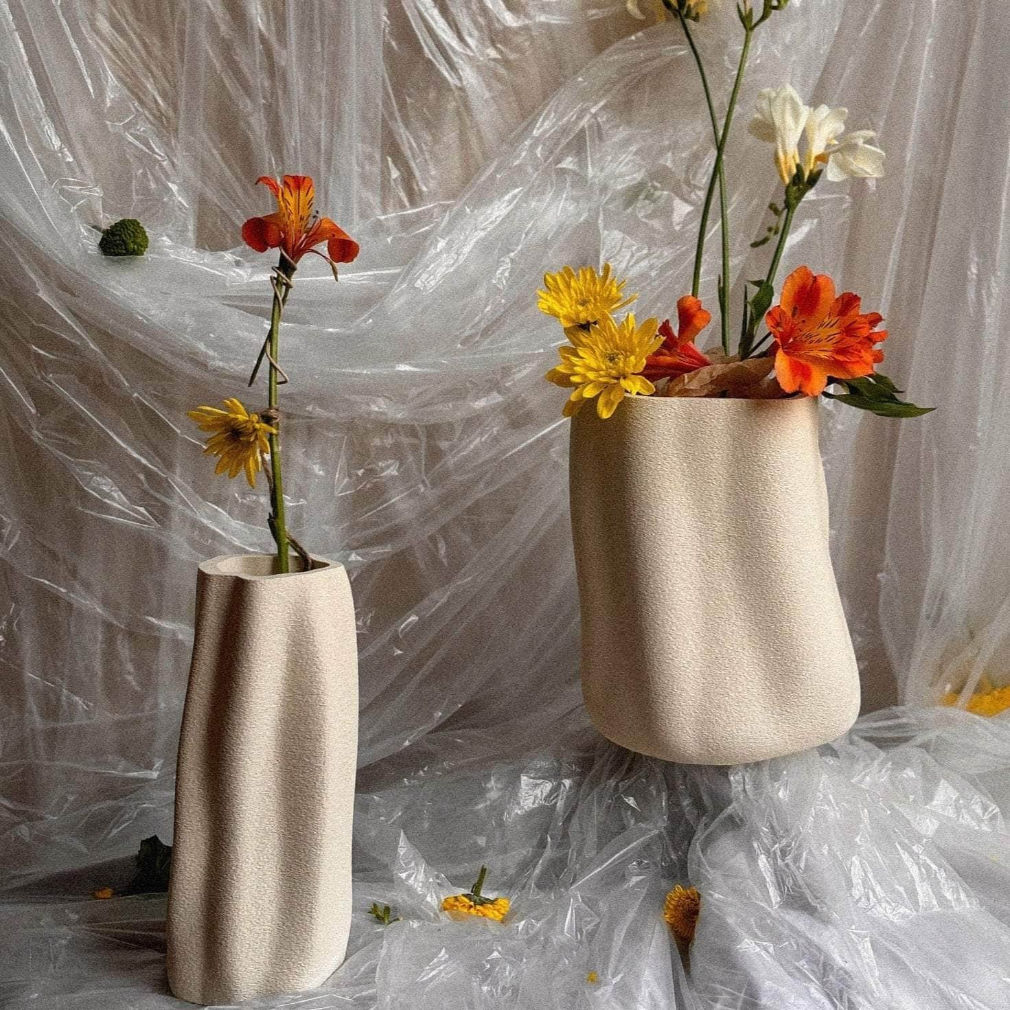 Wide Vase - Sandstone