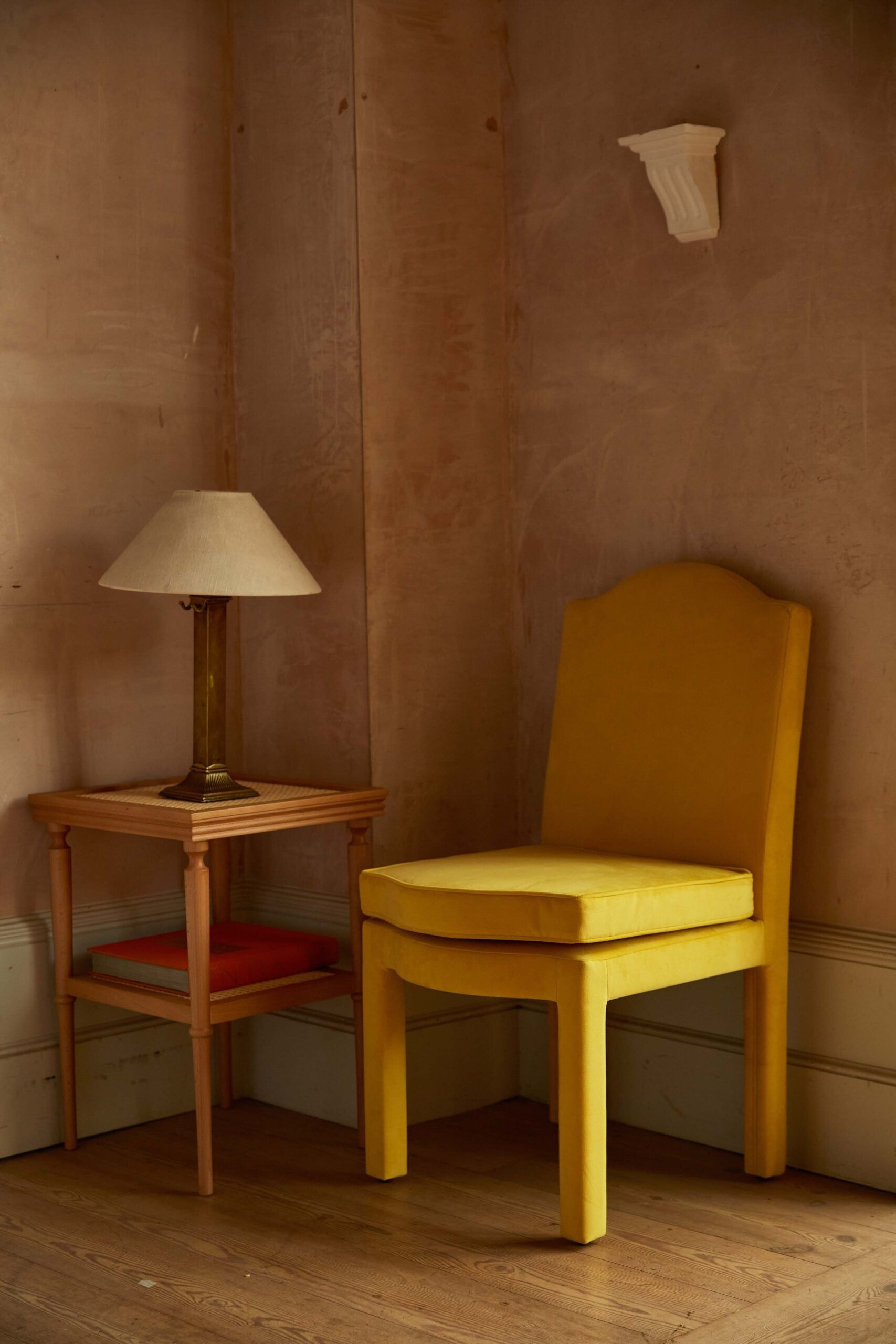 Pair of Leo Dining Chairs, Daffodil Velvet