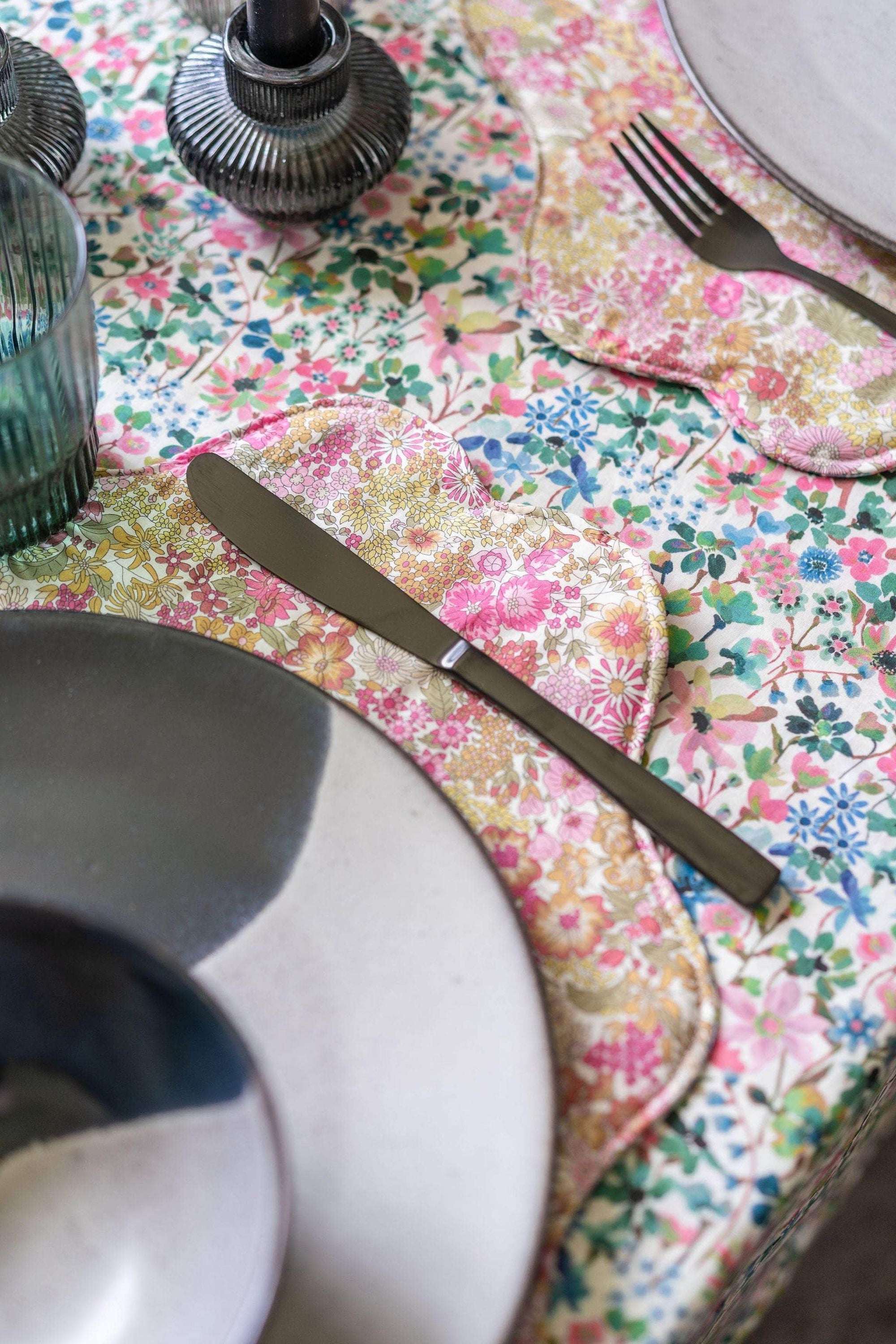 Reversible Wavy Placemat Made With Liberty Fabric Dreams Of Summer & Margaret Annie