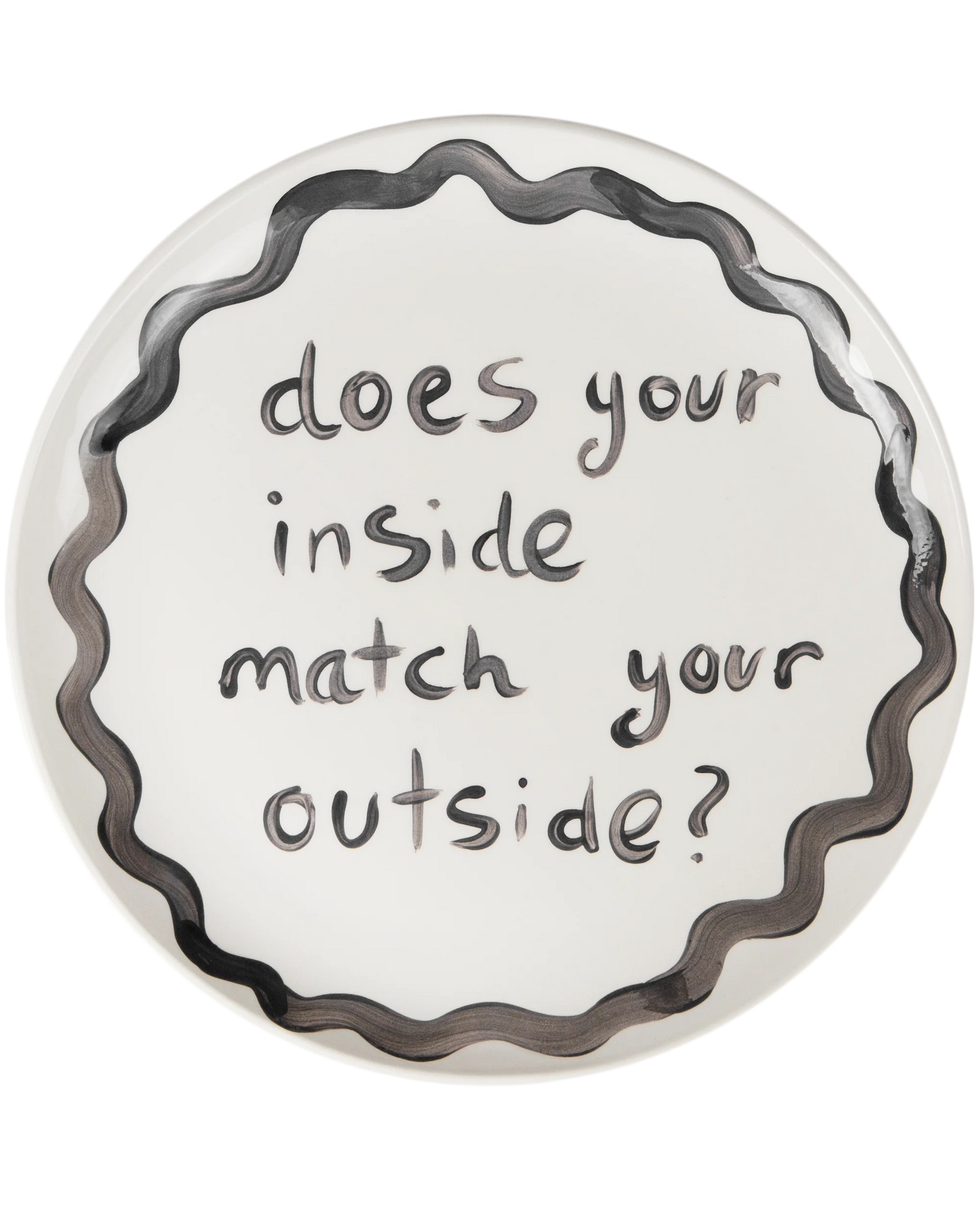"Does Your Inside Match Your Outside" Plate