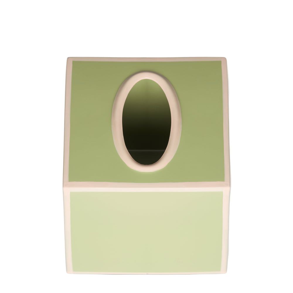 Tissue Box Cover | Sage Green and Blush
