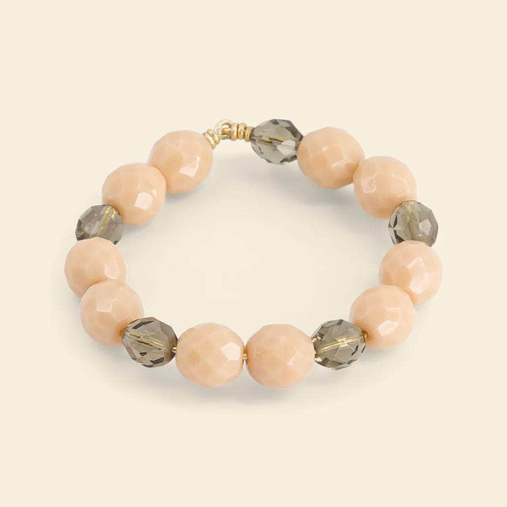 The Grey green & Ivory Beaded Napkin Rings (Set of 4)