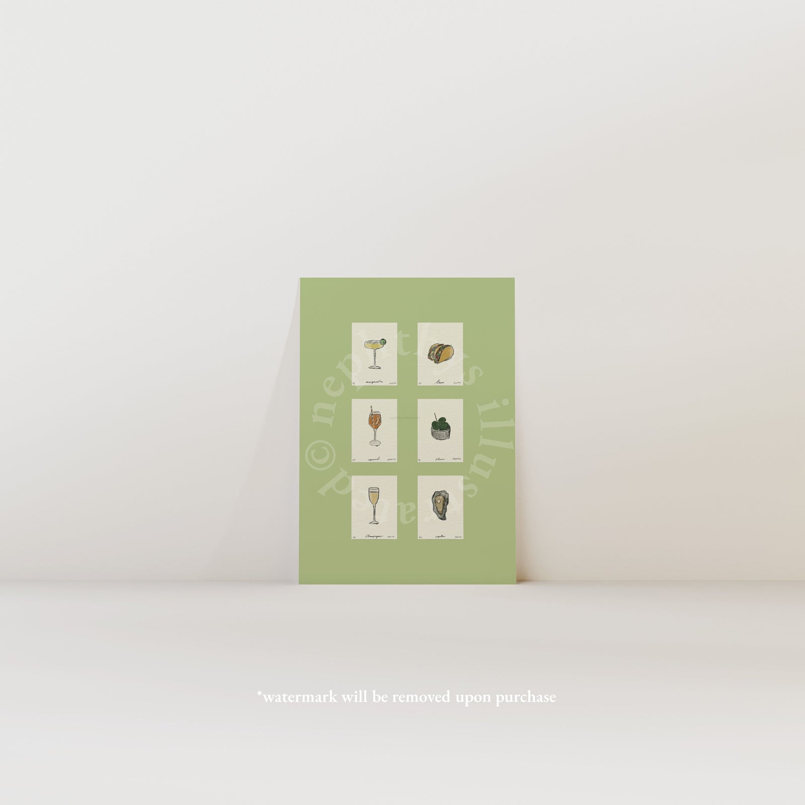 Sips & Snacks Set Print