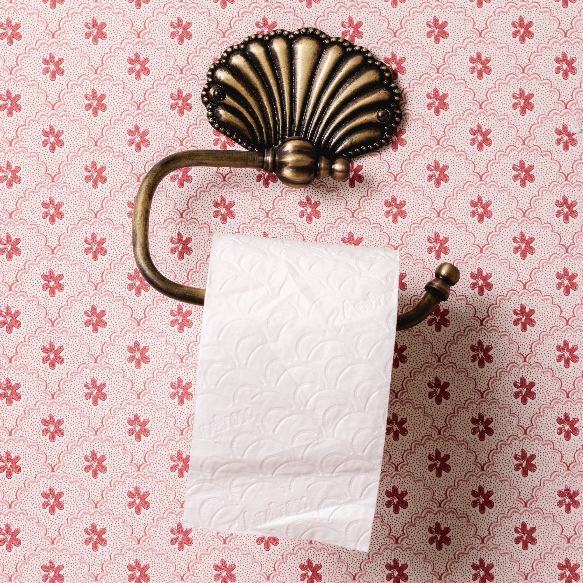 Cara Brass Toilet Roll Holder