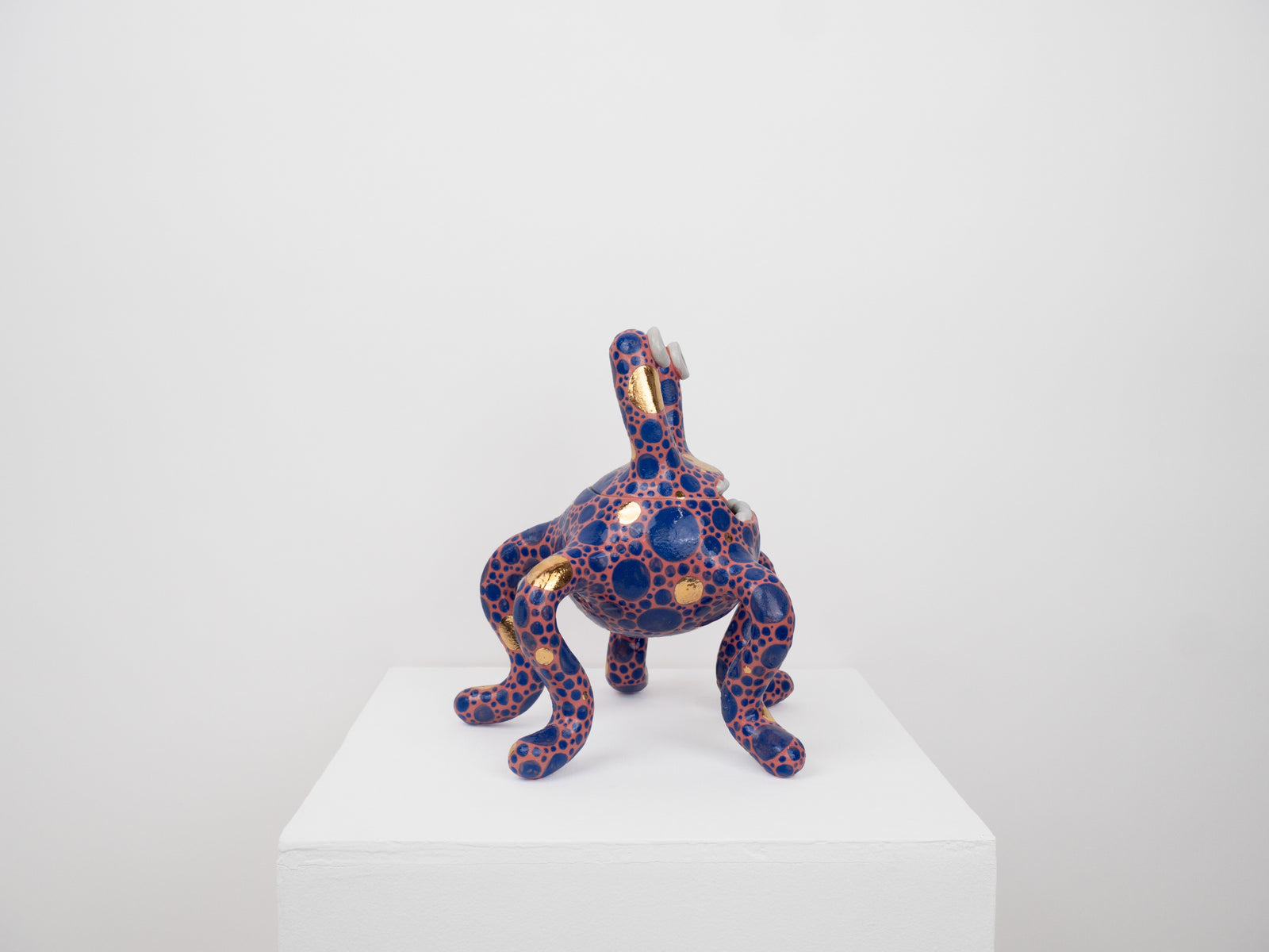 Odie Monster - Pink and Blue Spots with Gold