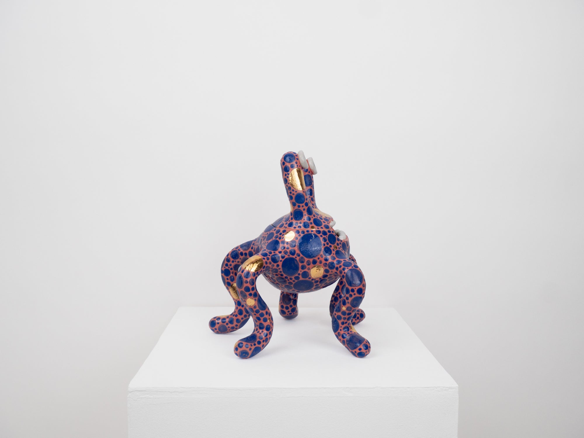 Odie Monster - Pink and Blue Spots with Gold