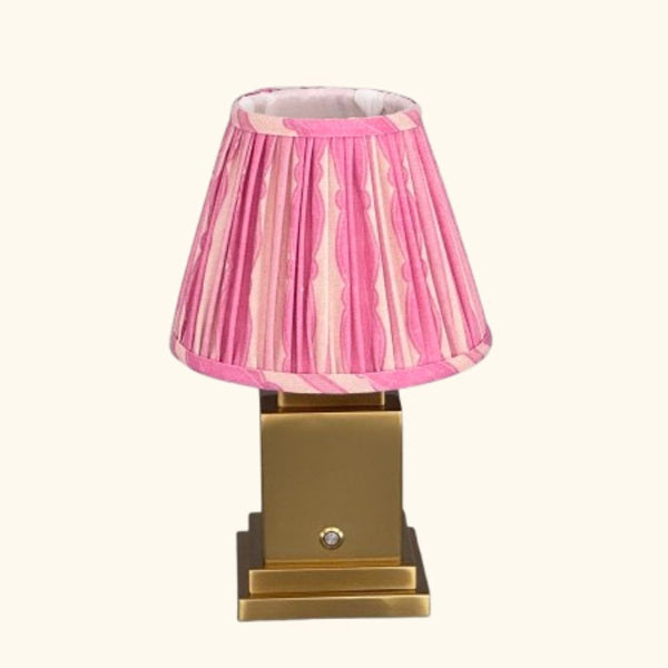 Molly Table Lamp Pink Scallop Stripes