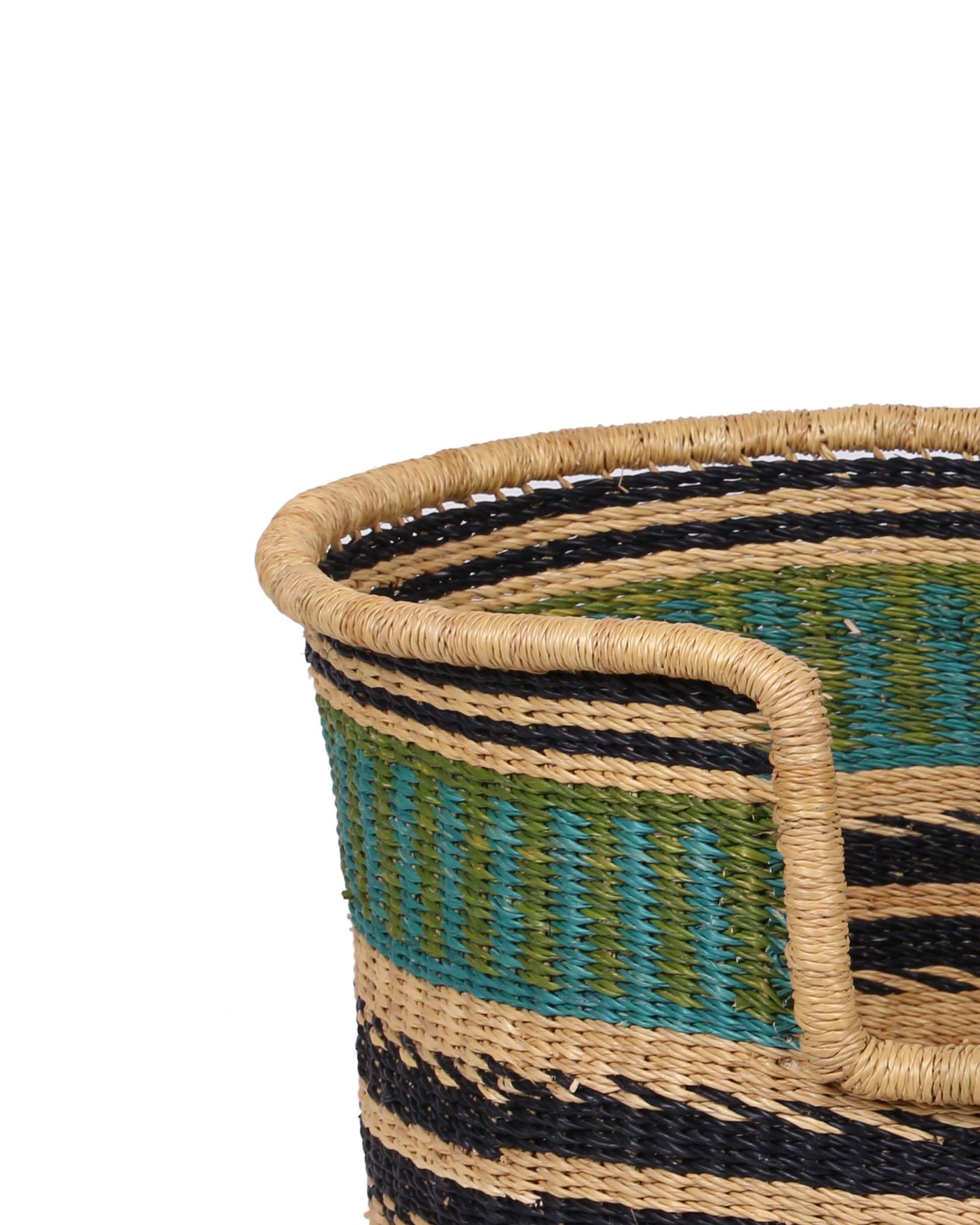 PONKO: Blue, Green and Black Dog Basket - Small