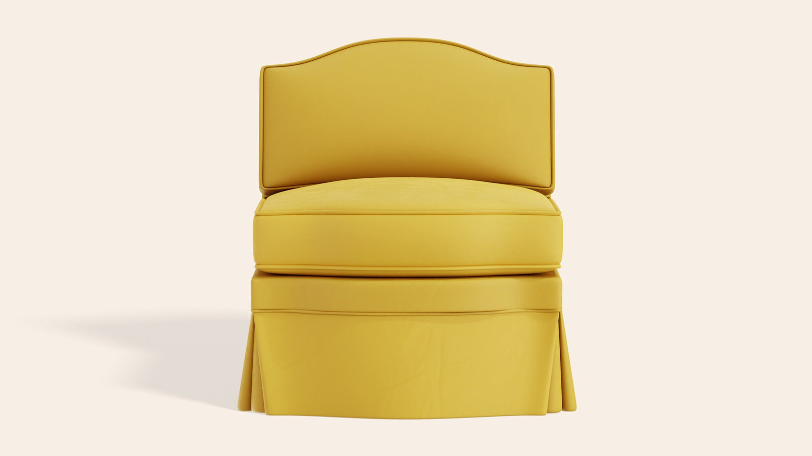 Felix Slipper Chair, Daffodil Velvet