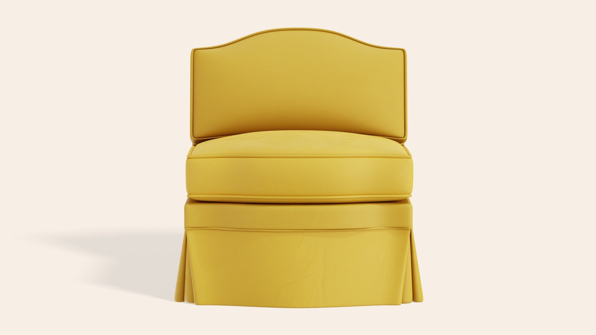 Felix Slipper Chair, Daffodil Velvet