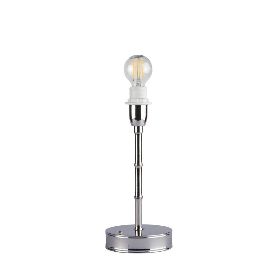Silver Bamboo Rechargeable Lamp Base - 25cm