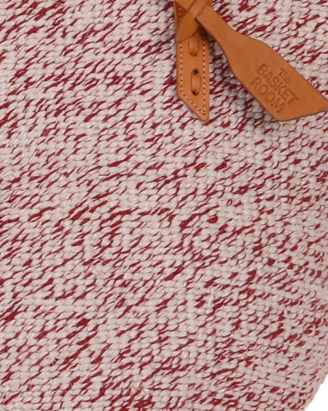 KESI: Handwoven Red and White Wool Tote Bag