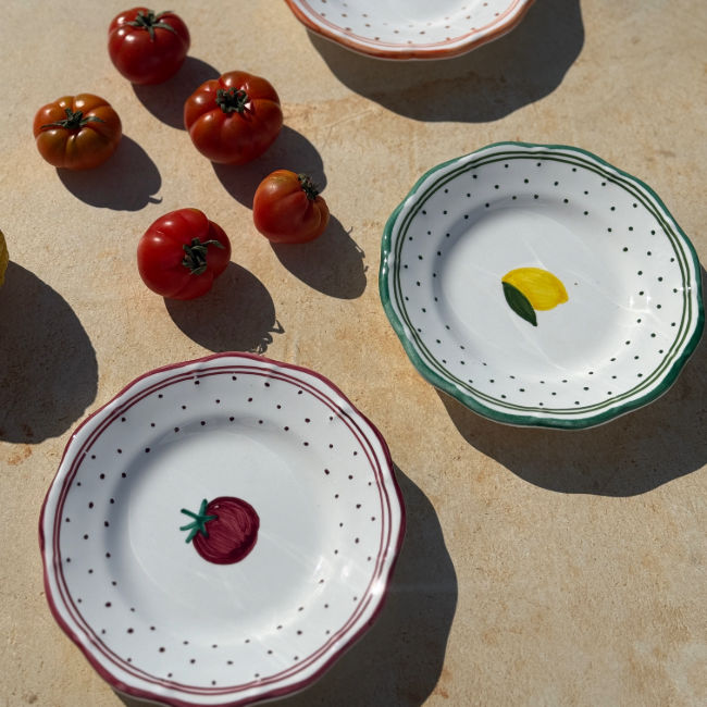 Plumetis Plate Lemon Green - 25cm
