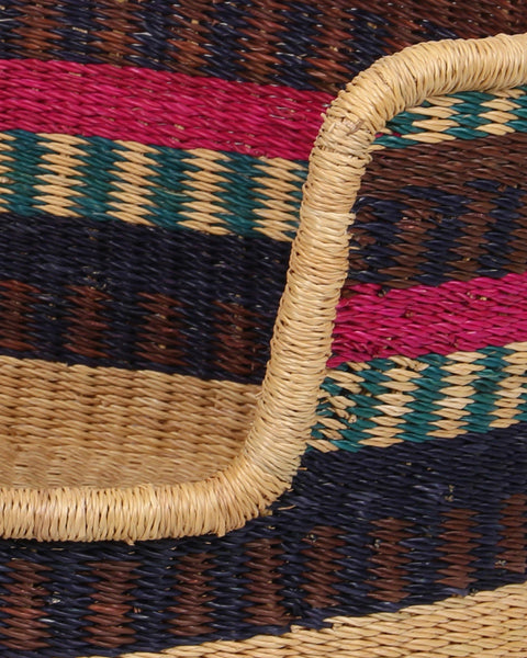 GYATA: Pink, Aqua and Brown Dog Basket - Medium