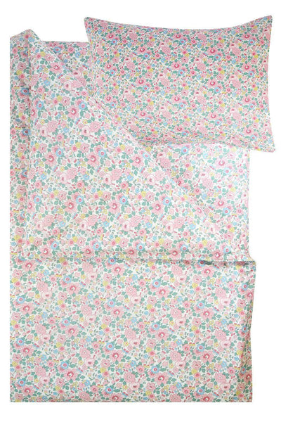 Bedding made with Liberty Fabric Betsy Blossom Pink