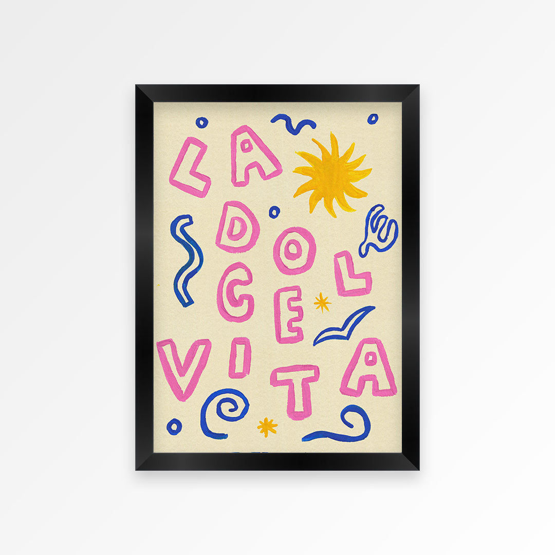 La Dolce Vita Hand Painted Print