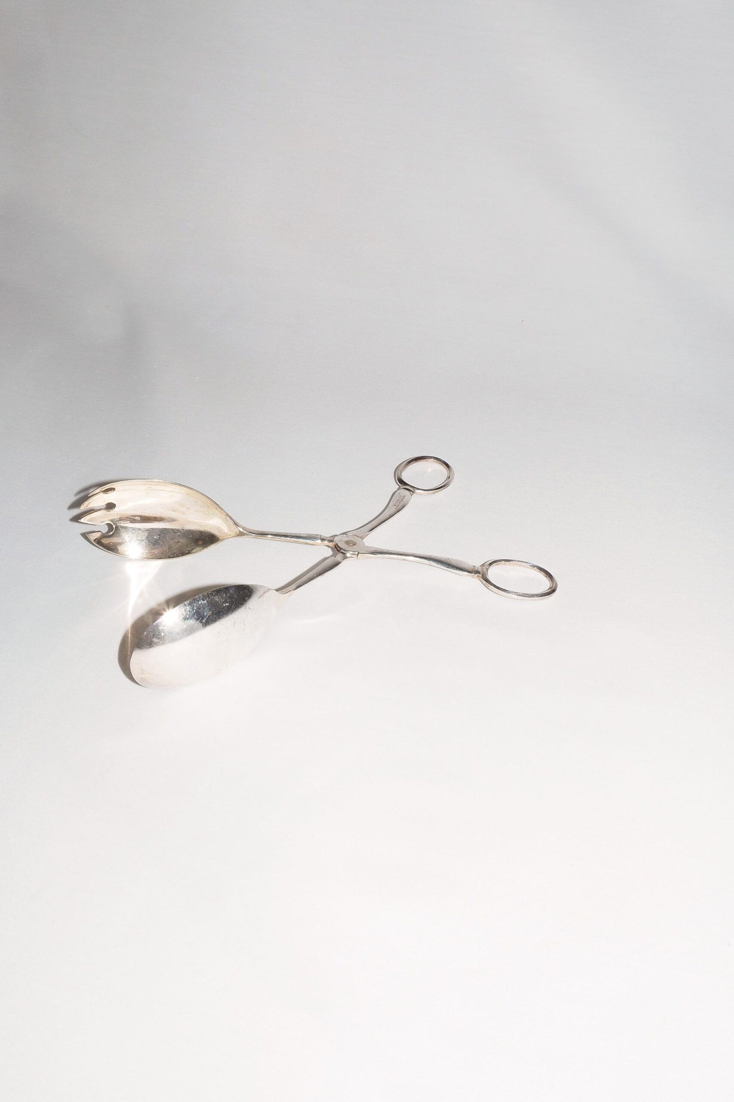 Silver Plate Hinged Salad Servers