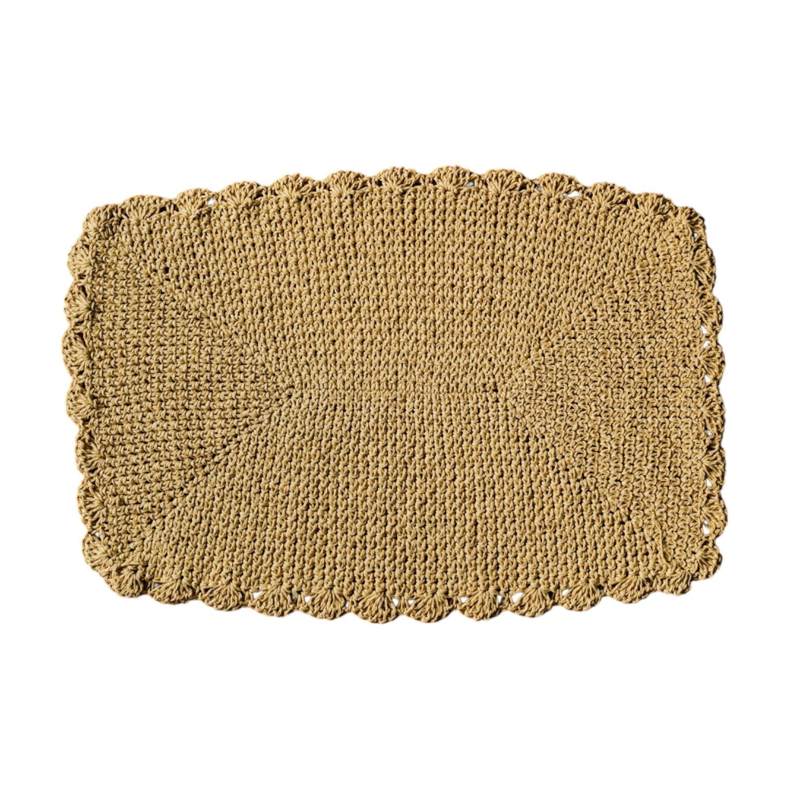 Raffia Crochet Placemat Natural