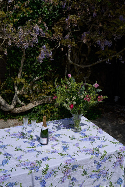 Wisteria Linen Tablecloth