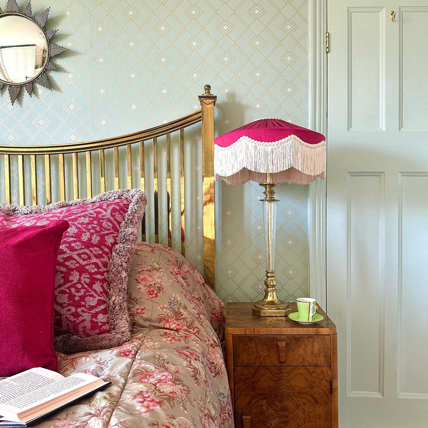 The Peggy Silk Fringed Lampshade - Design Your Own-