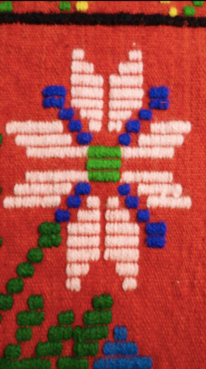 Antique, Hand-Loomed, Hand-Embroidered Wall Hanging From Crete