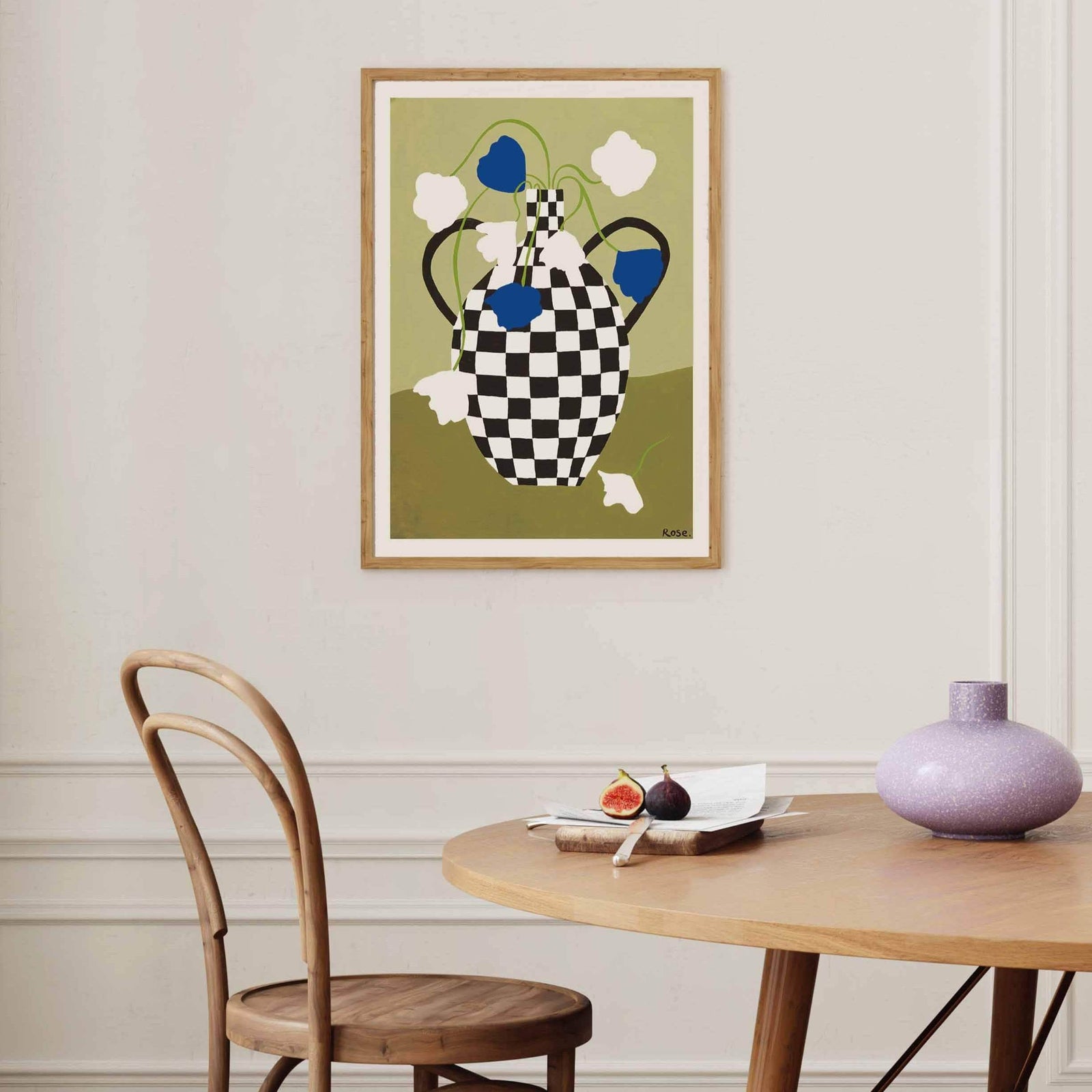 Checkerboard Vase Print