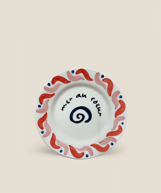 Red Cala Secreta Dessert Plate