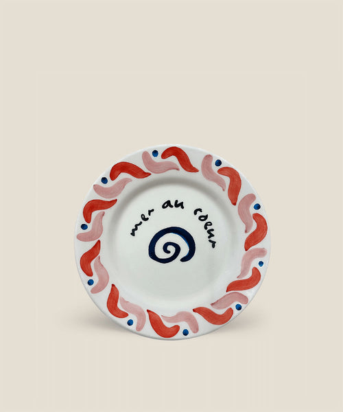 Red Cala Secreta Dessert Plate