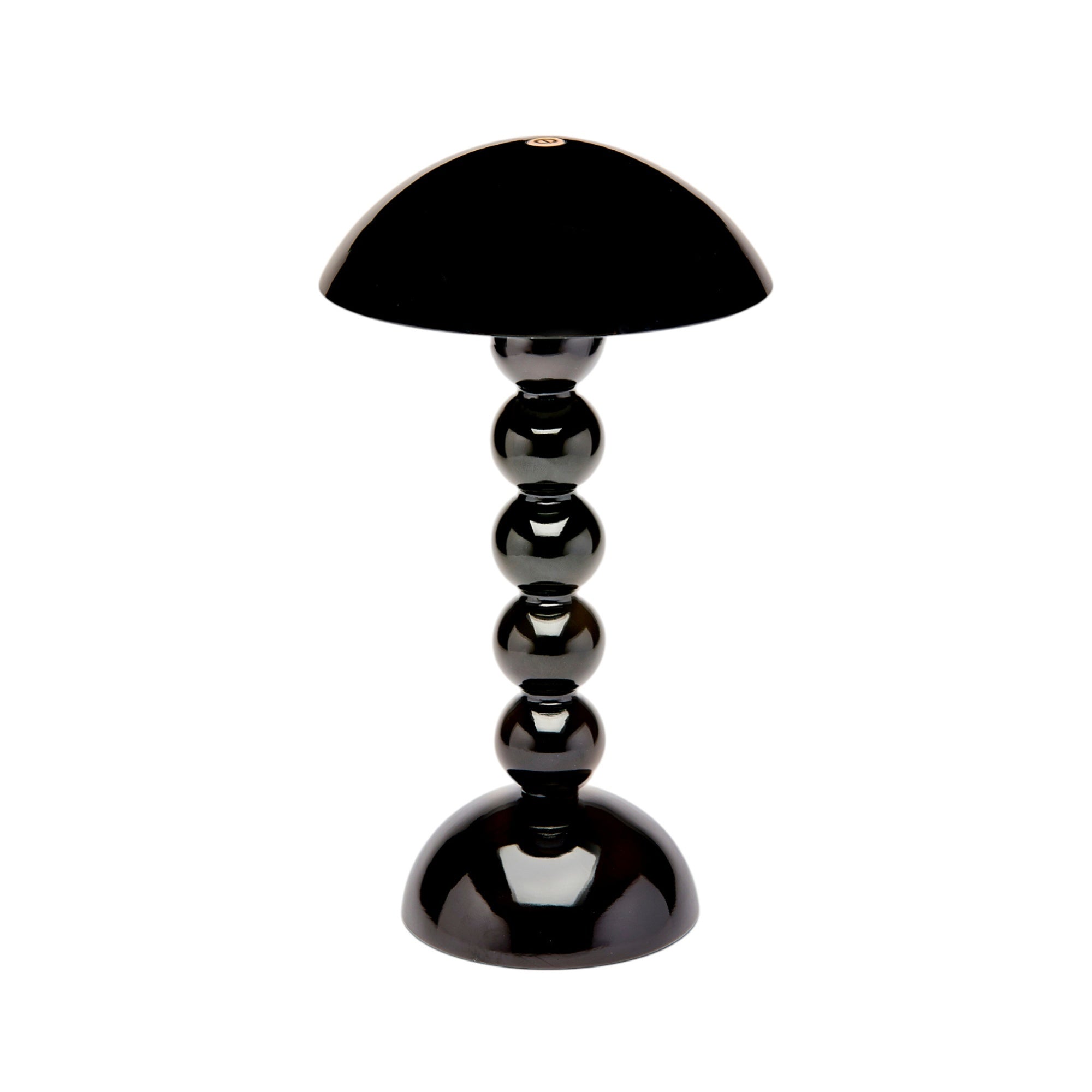 Black Lacquer Rechargeable Bobbin LED Lamp