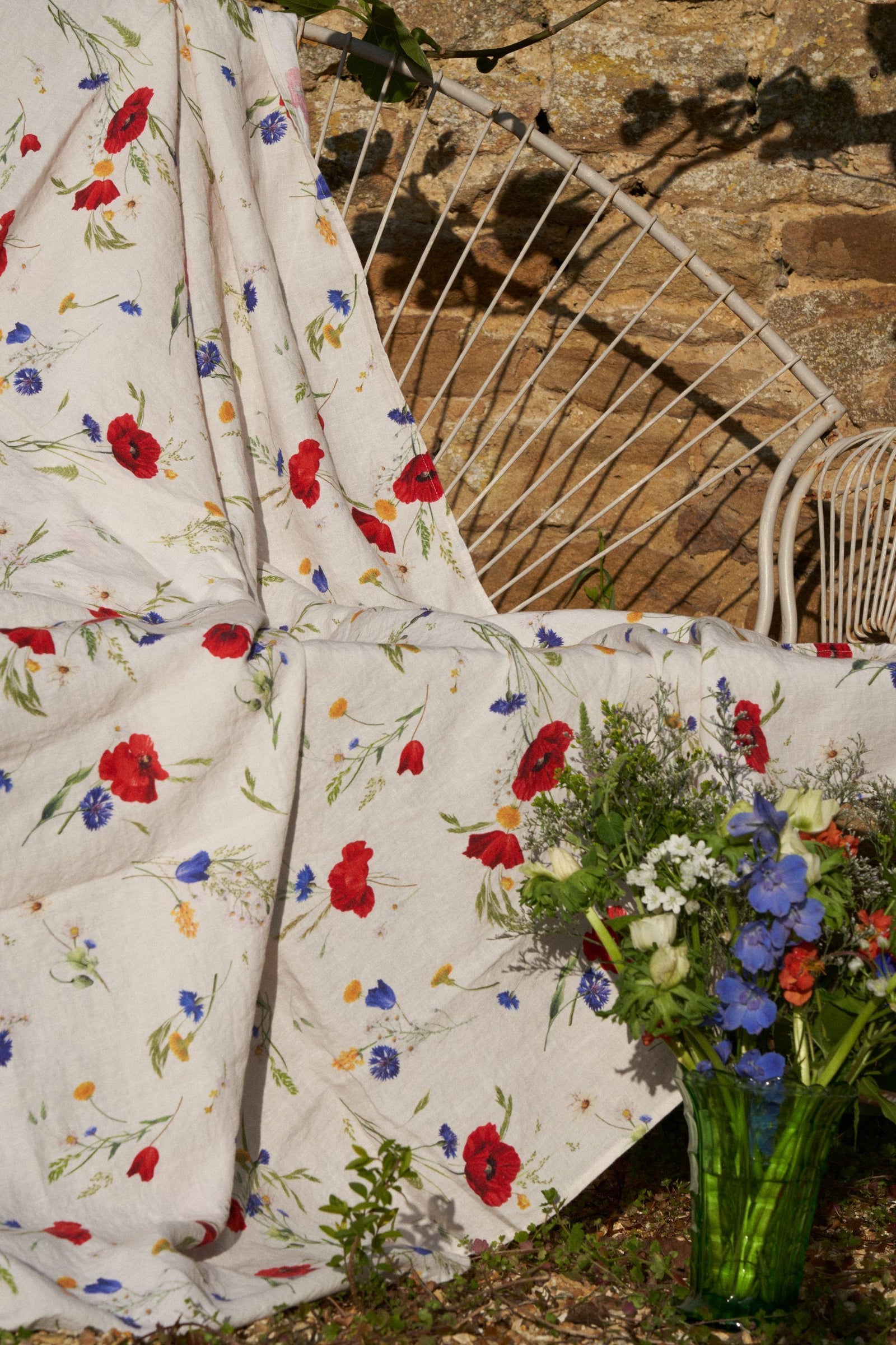 Summer Meadow Linen Tablecloth
