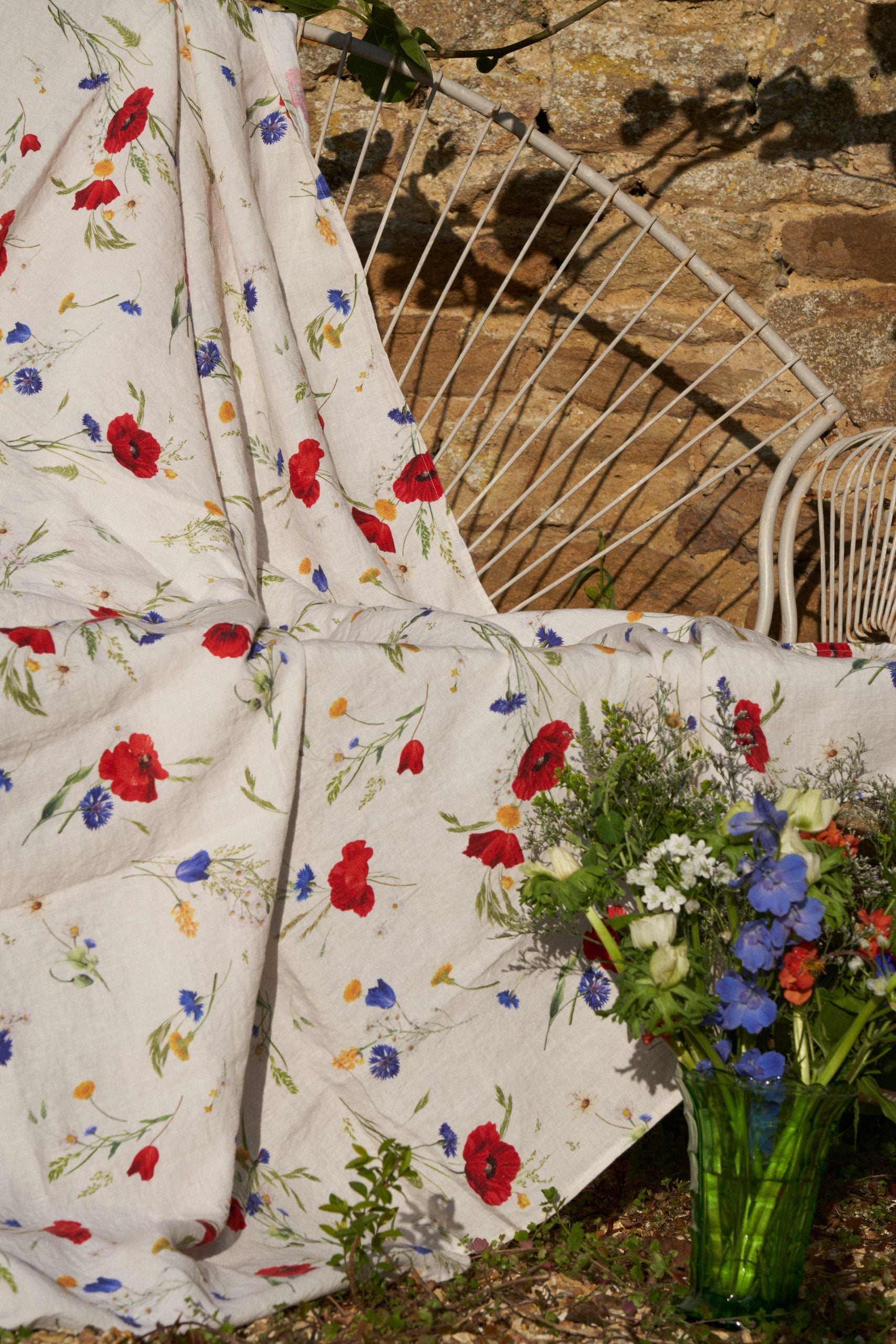 Summer Meadow Linen Tablecloth