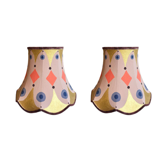 Set of 2 Carnival Hand Painted Lampshade