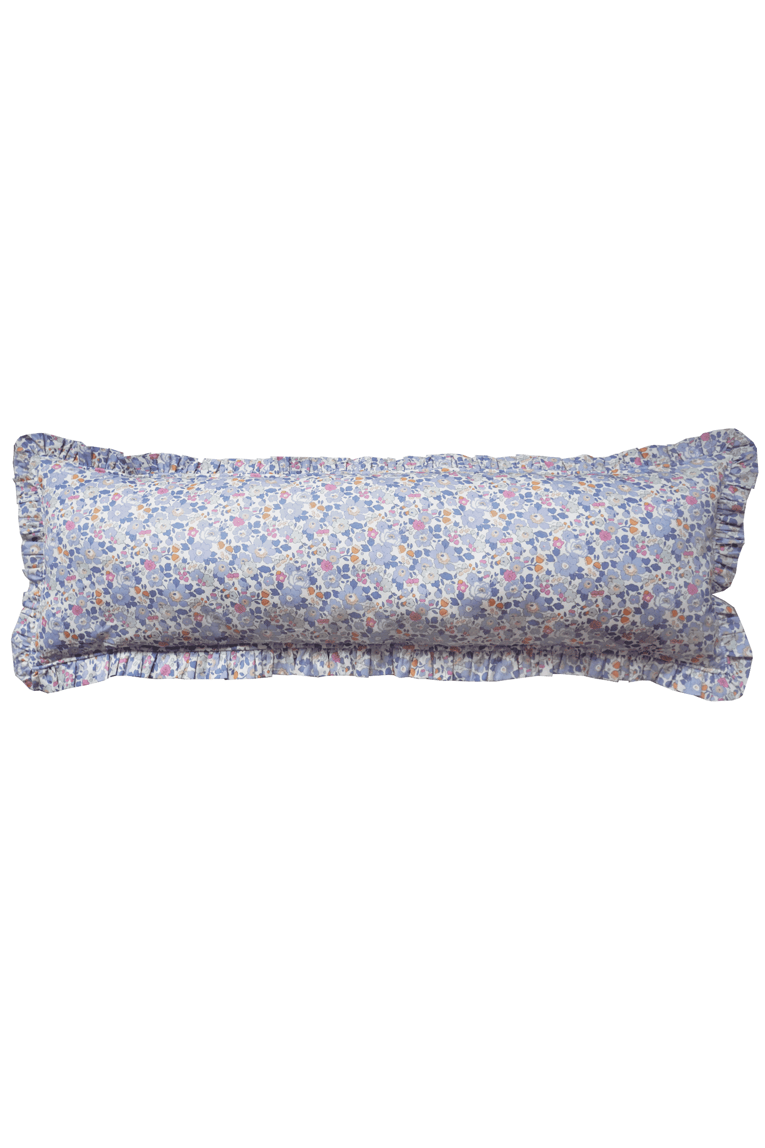Ruffle Bolster Lumbar Cushion Made With Liberty Fabric Betsy