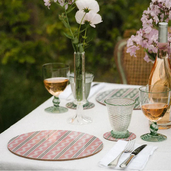 Green & Pink Vines Placemat