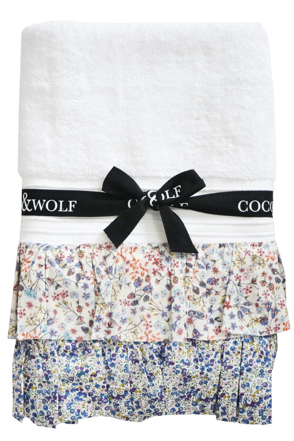 Ruffle Edge Towel made with Liberty Fabric DONNA LEIGH & WILTSHIRE BUD