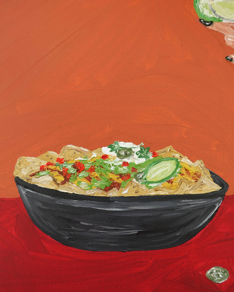 Sharing Nachos and Margaritas Painting