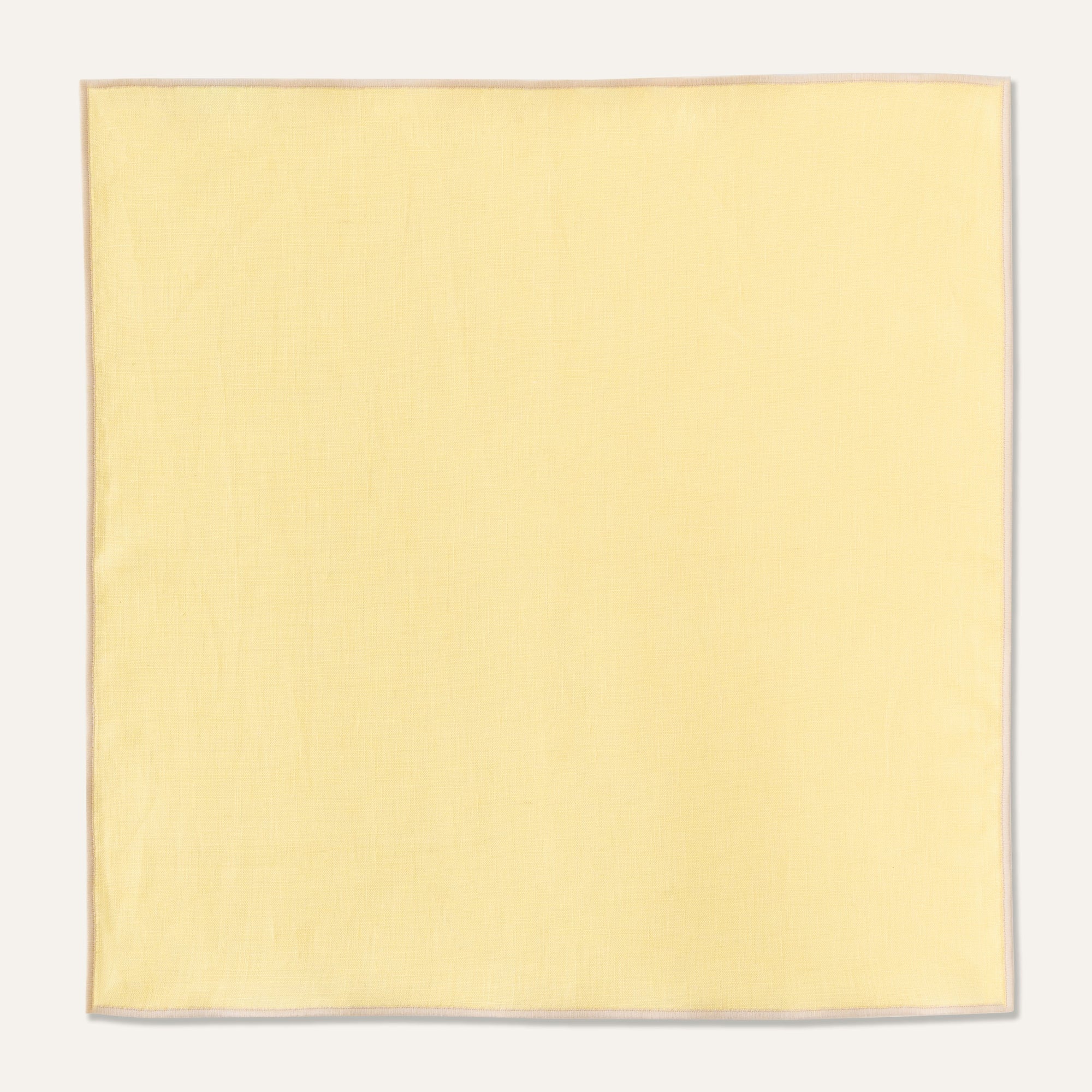 100% Linen Napkin Set Butter Yellow