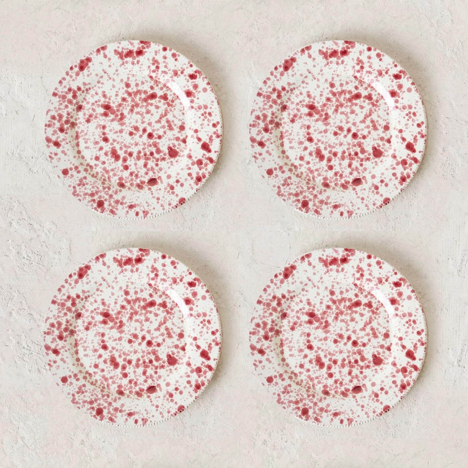 Cranberry Plate Set | 4 Pieces