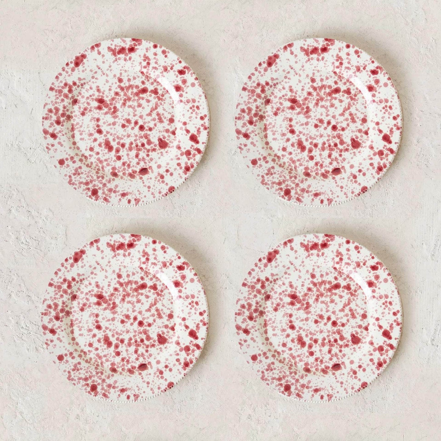 Cranberry Plate Set | 4 Pieces