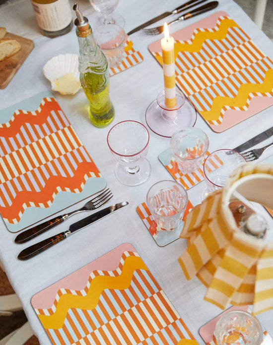 Wiggle & Stripe Placemats (Set of 6)