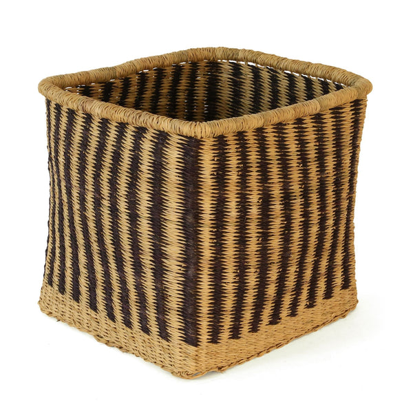 YOA: Black & Natural Square Basket